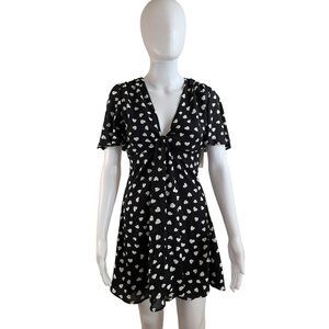 Lani The Label Black White Heart Print Dress